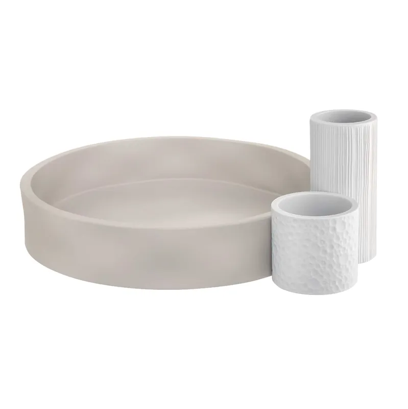 Vaso da tavolo basso dal design moderno con portavasi tubolari in marmorino Novità