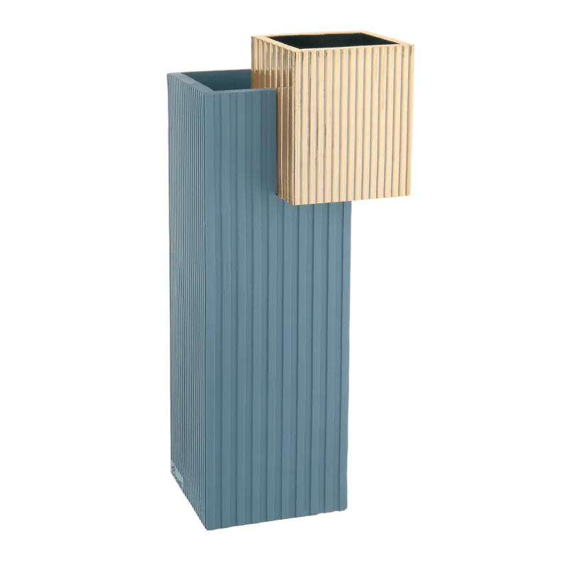 Promozione Esclusiva Vaso da tavolo dal design moderno con portavasi cubici e struttura in marmorino