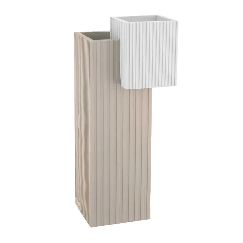 Vaso da tavolo dal design moderno con portavasi cubici e struttura in marmorino Miglior Prezzo