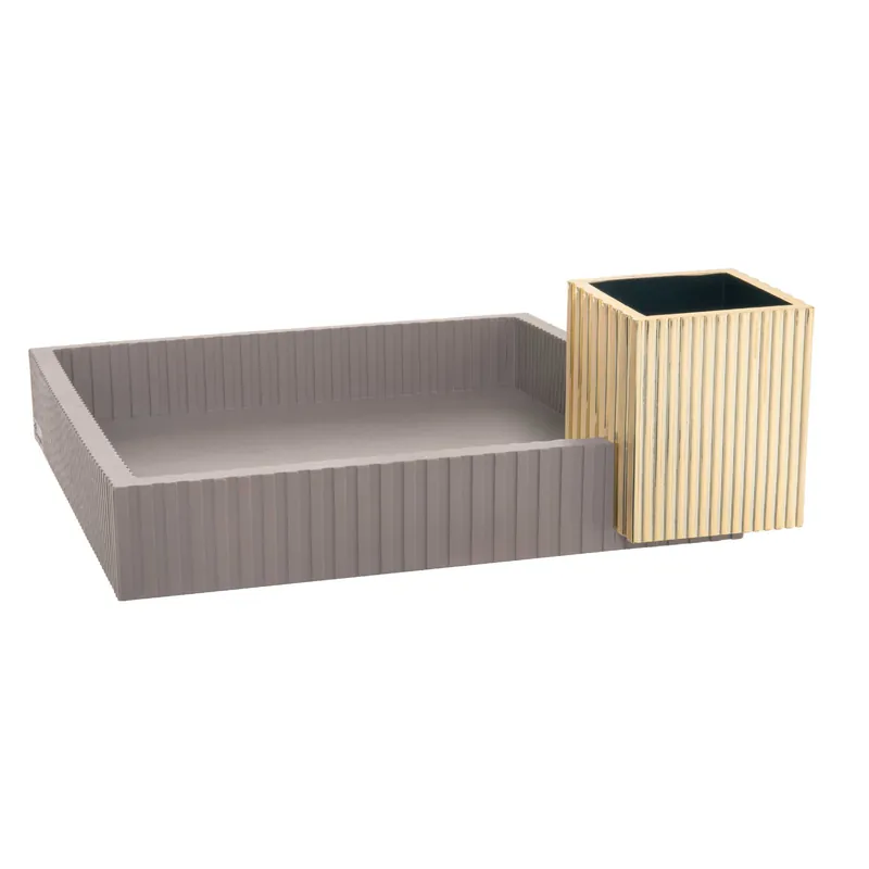 Vaso da tavolo basso dal design moderno con portavasi cubici in marmorino Più Venduto