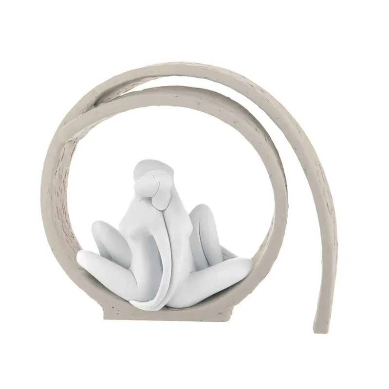 Scultura da tavolo piccola in marmorino con vortice colorato dal design moderno Super Prezzo