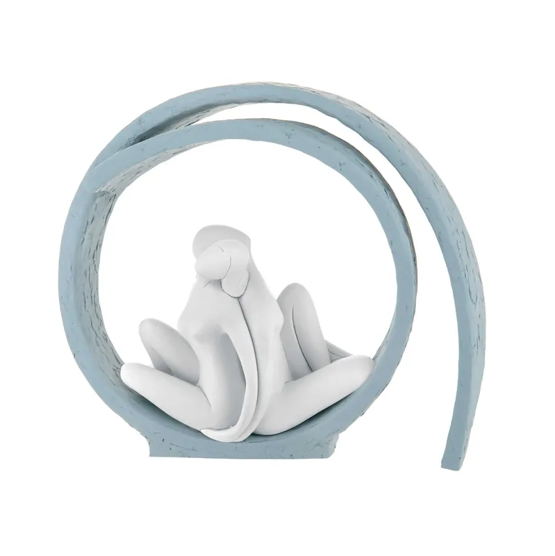 Bestseller Scultura da tavolo grande in marmorino con vortice colorato dal design moderno