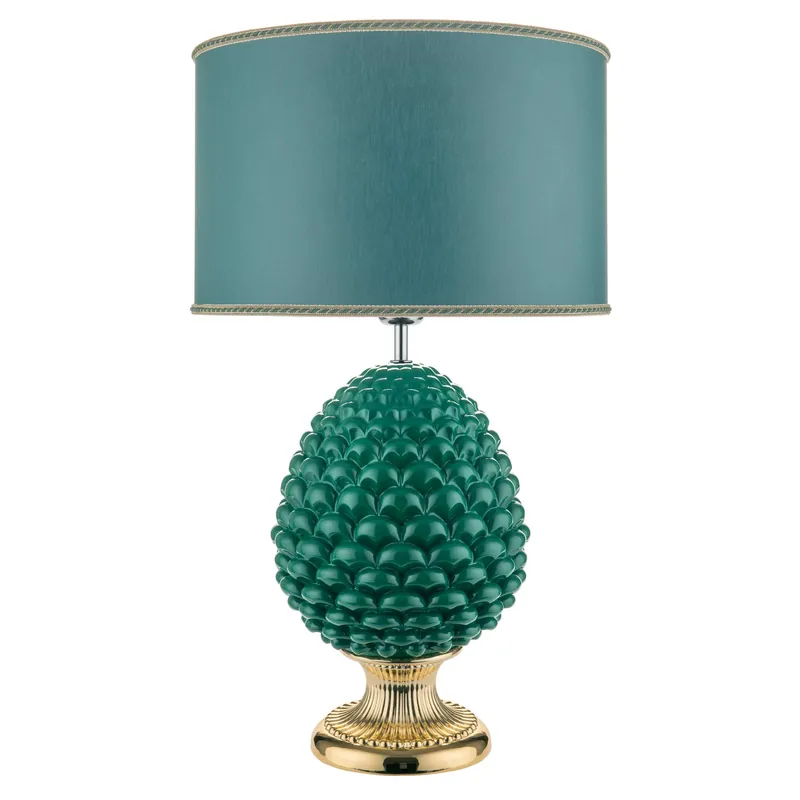 Offerta Lampada da tavolo dal design moderno con paralume in tessuto - 60W