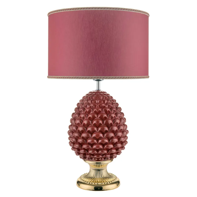 Lampada da tavolo dal design moderno con paralume in tessuto - 60W Prezzo Basso