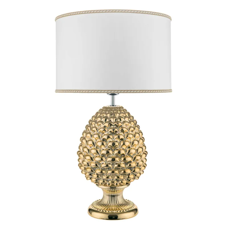 Prezzo Basso Lampada da tavolo dal design moderno con paralume in tessuto - 60W