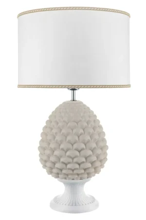 A Buon Prezzo Lampada da tavolo dal design moderno con paralume in tessuto - 60W