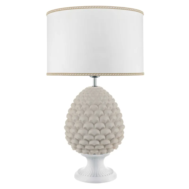 A Buon Prezzo Lampada da tavolo dal design moderno con paralume in tessuto - 60W
