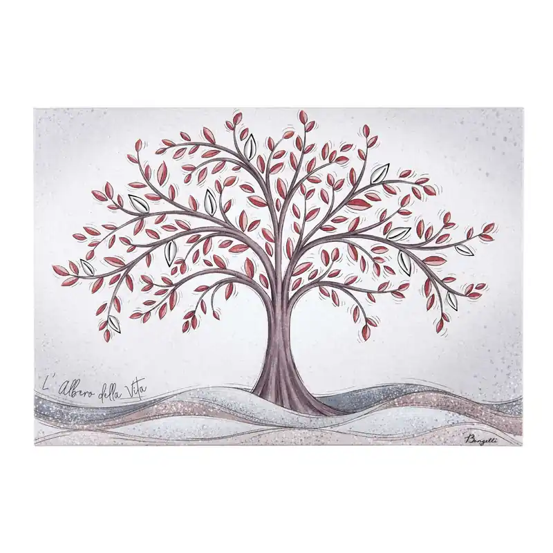 Quadretto moderno con albero della vita 50x35 Pagamento Sicuro