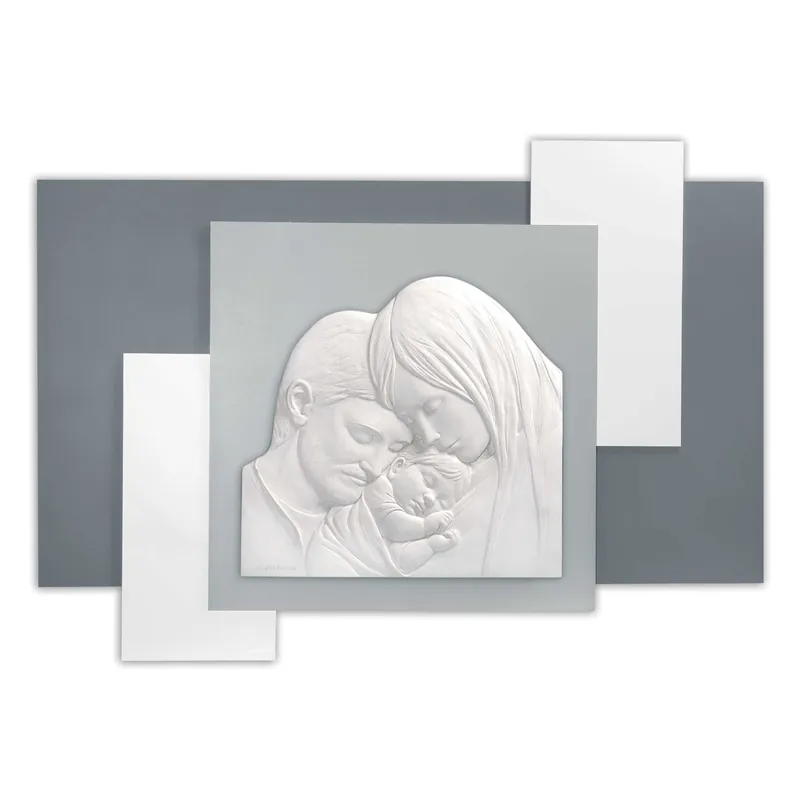 Offerta Speciale Capezzale da tavolo mini sacra famiglia moderno con struttura in legno