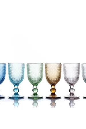 Set 6 pezzi calici per vino in vetro Quantità Limitata
