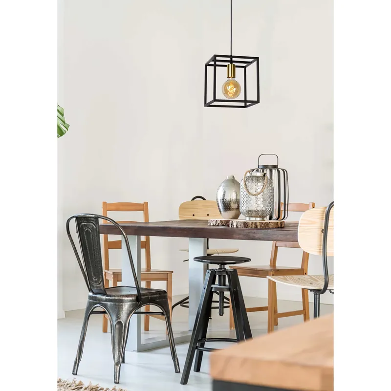 Bestseller Lampada a sospensione in metallo con diffusore cubico dalle linee moderne - 40W - IP20