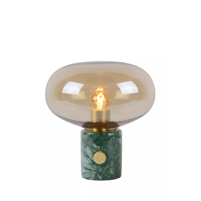 Lampada da tavolo con struttura in marmo e diffusore in vetro dal design moderno - 40W - IP20 Prezzo Basso