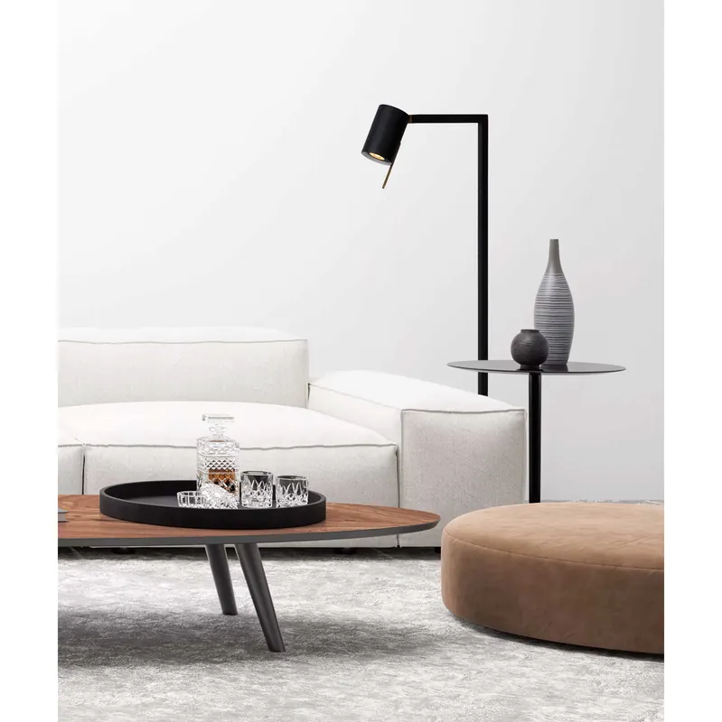 Offerta Speciale Lampada da terra da lettura base e struttura in metallo e paralume orientabile - 35W - IP20