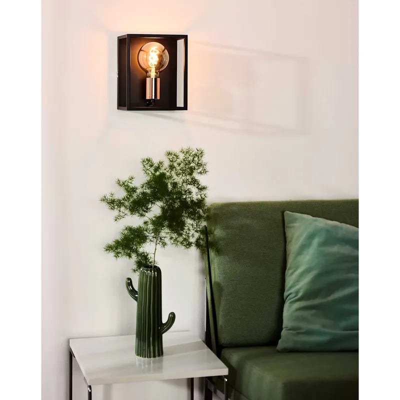 Super Prezzo Applique da parete con struttura in metallo cubica dalle linee moderne - 60W - IP20