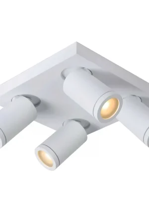 Acquista Ora Faretto moderno in alluminio LED dimmerabile con quattro diffusori orientabili - 5W - Lumen 320 x4 - 3000k Luce Calda - 44