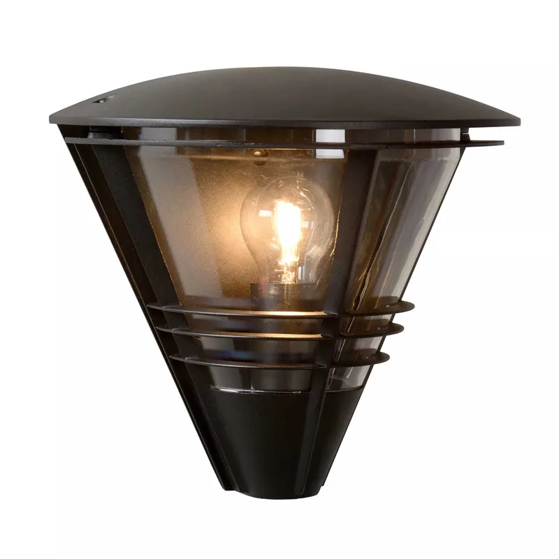 Lampada da parete per esterno con struttura in alluminio e diffusore in vetro - 60W - 44 A Buon Prezzo