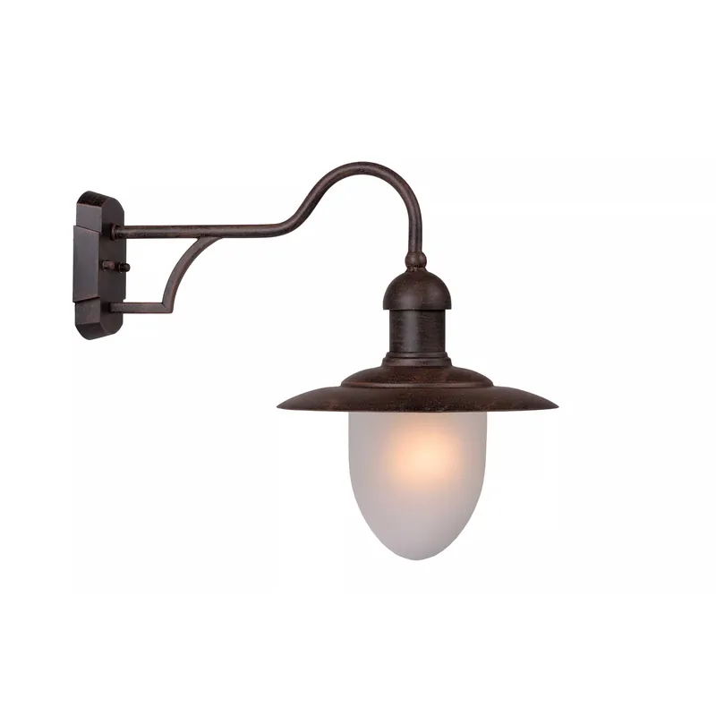 Professionale Applique per esterno struttura a braccio lungo in metallo e diffusore in vetro - 24W - 44