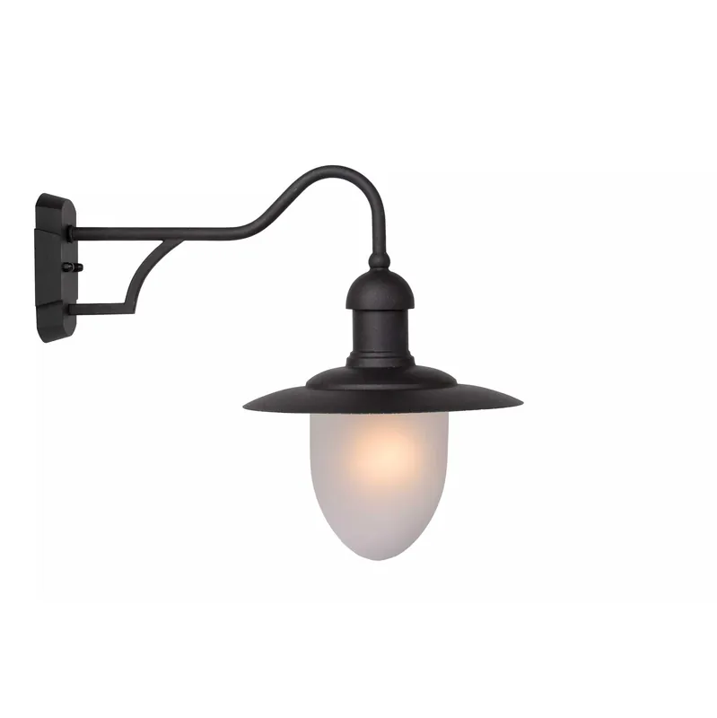 Applique per esterno struttura a braccio lungo in metallo e diffusore in vetro - 24W - 44 Compra Adesso