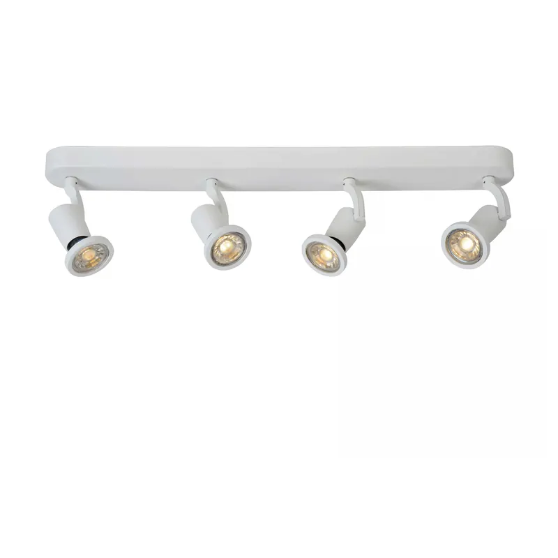 Faretto a LED struttura in metallo lineare con 4 diffusori orientabili - 5W - Lumen 350 x4 - 3000k Luce Calda - 20 A Buon Prezzo