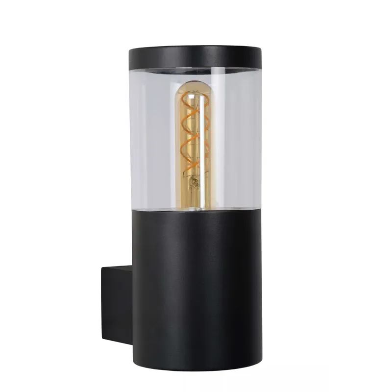 Compra Adesso Applique da esterno con struttura moderna in acciaio e diffusore in vetro - 40W - 44