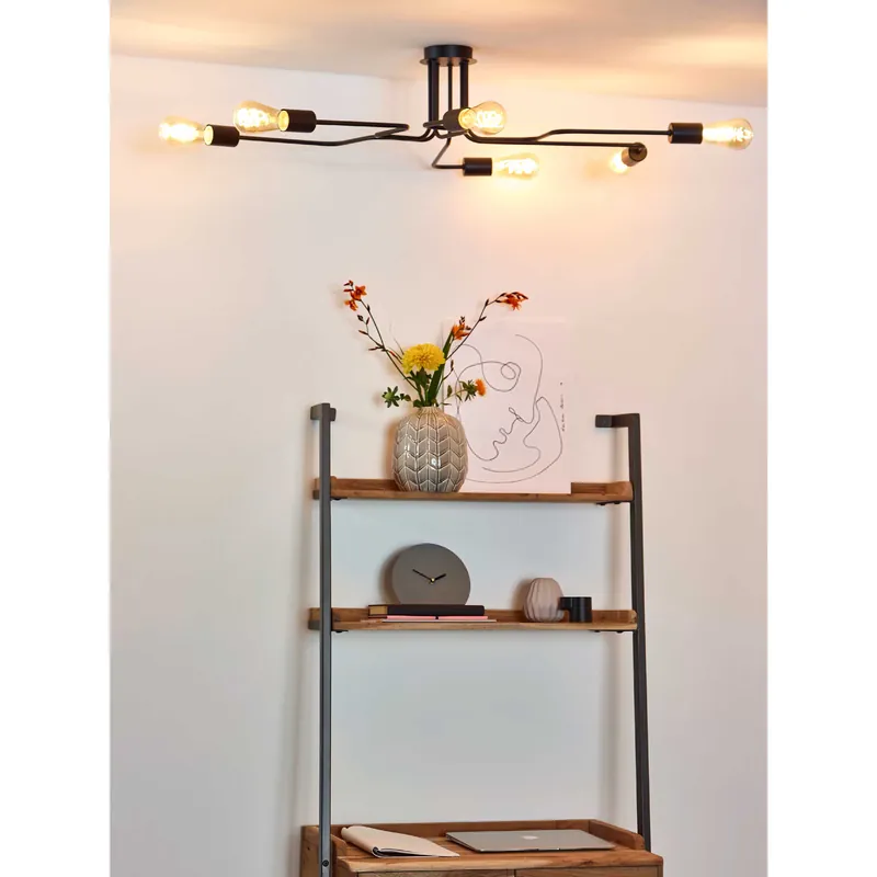 Plafoniera con struttura in metallo moderna con 6 diffusori - 40W - 20 Soddisfatti O Rimborsati