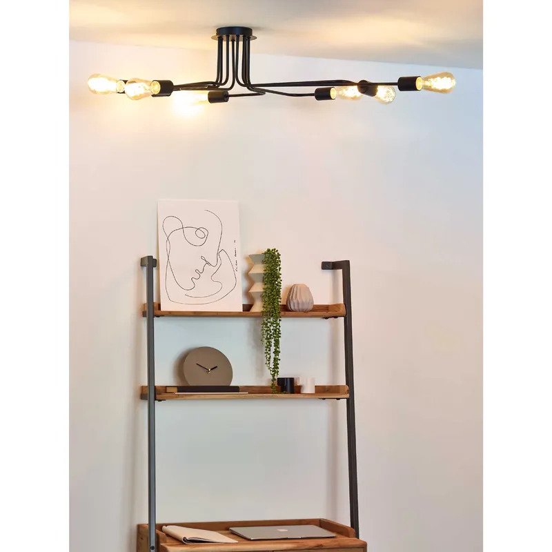 Direttamente Dal Produttore Plafoniera da soffitto con struttura in metallo moderna con 8 diffusori - 40W - 20