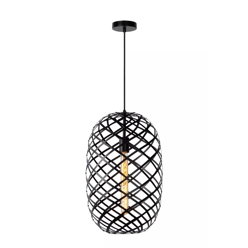 Lampada a sospensione moderna con diffusore pendente in metallo intrecciato - 60W - 20 Novità