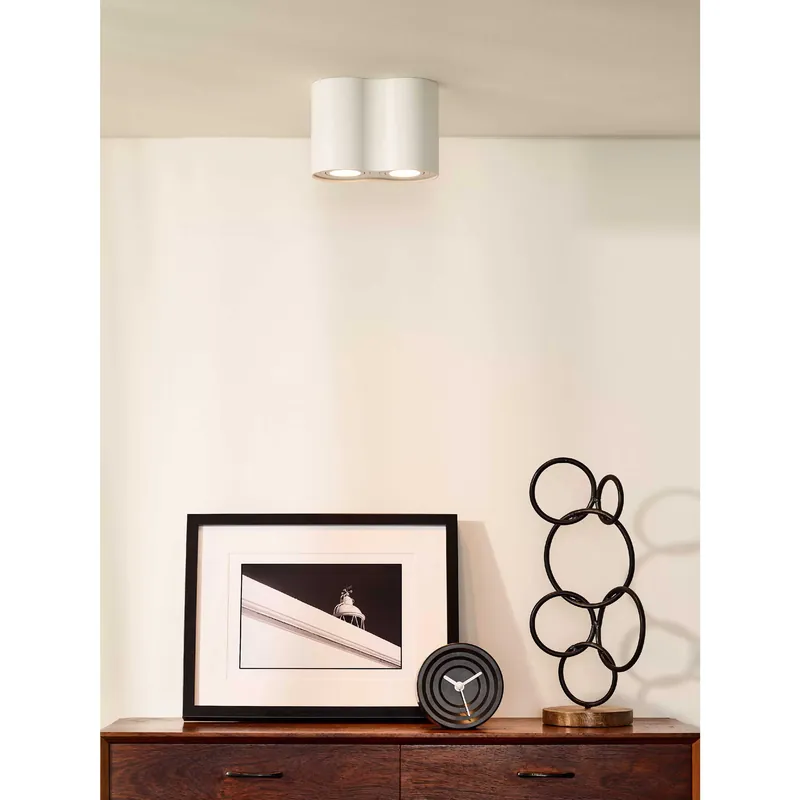 Must-Have Faretto rotondo struttura moderna in alluminio con doppio diffusore orientabile - 50W - IP20
