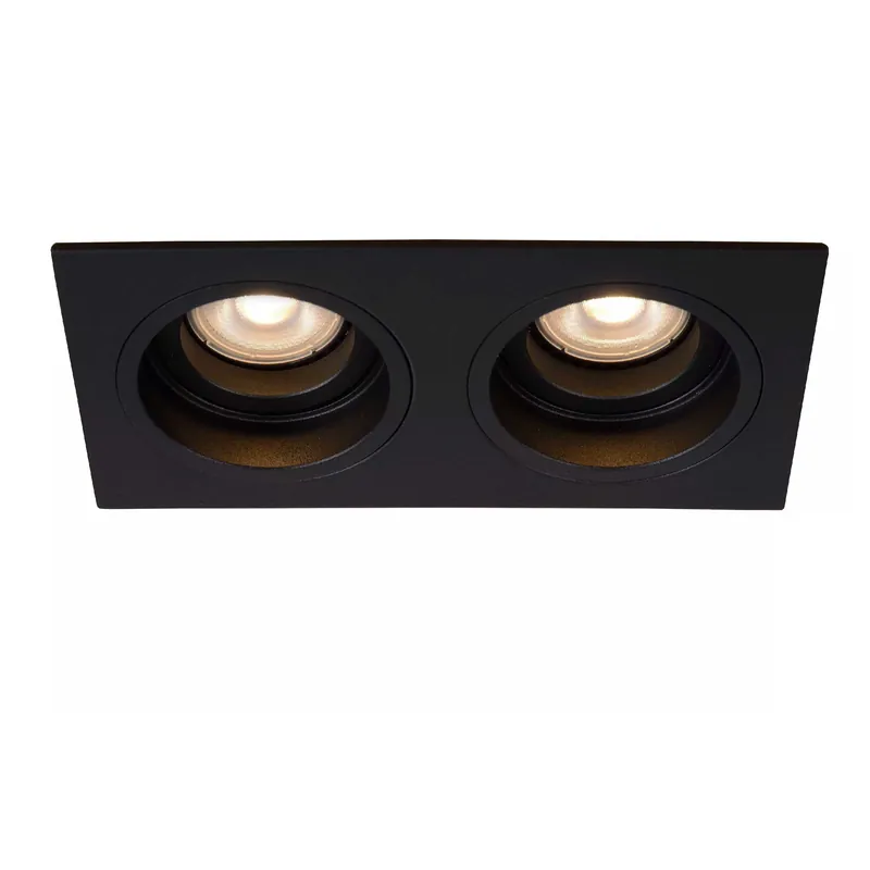 Miglior Prezzo Faretto da incasso in alluminio moderna quadrata e doppio diffusore orientabile - 50W - 20