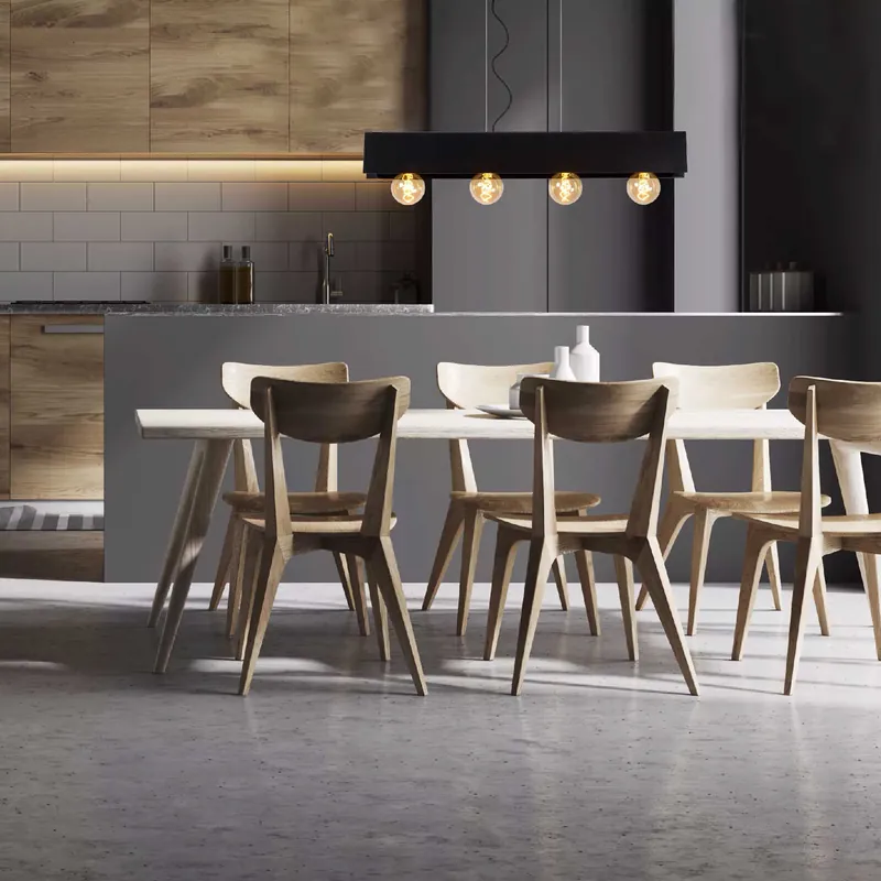 Ultimissimo Modello Lampada a sospensione moderna con struttura e diffusore in acciaio con 4 luci - 60W - 20