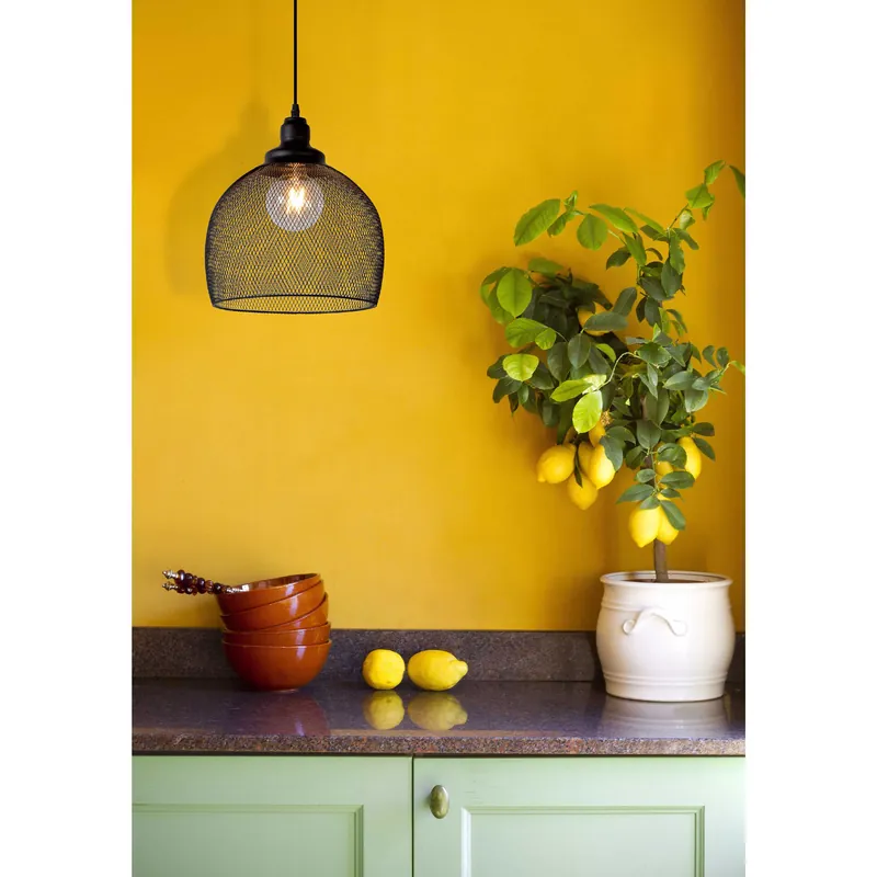 Offerta Lampo Lampada a sospensione grande in metallo con diffusore a maglia intrecciata - 60W - 20