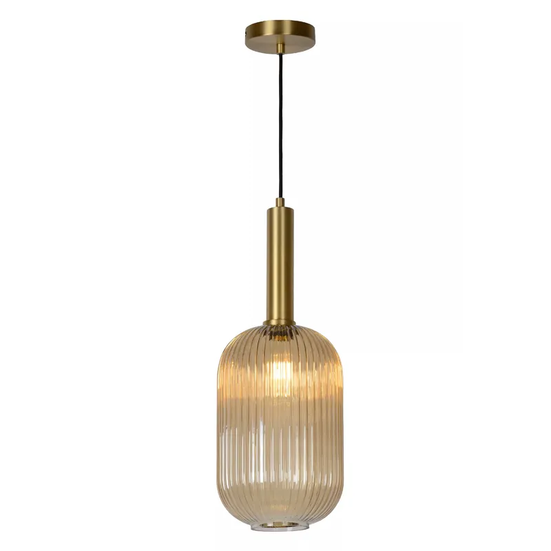 Spedizione Espresso Lampada a sospensione in metallo con diffusore in vetro dal design moderno - 40W - 20
