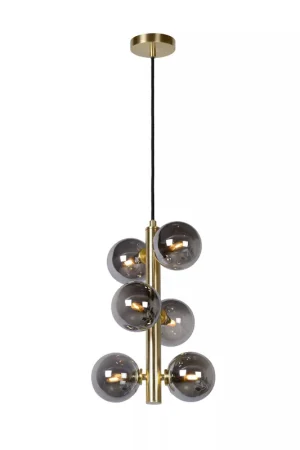Ultima Occasione Lampada a sospensione con struttura moderna in acciaio e 6 diffusori in vetro - 28W - 20
