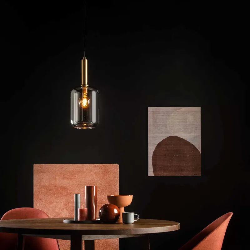 Bestseller Lampada a sospensione in metallo con diffusore in vetro dal design moderno - 40W - 20