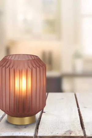 Abatjour lampada da comodino con struttura in acciaio e diffusore in vetro - 40W - 20 Bestseller