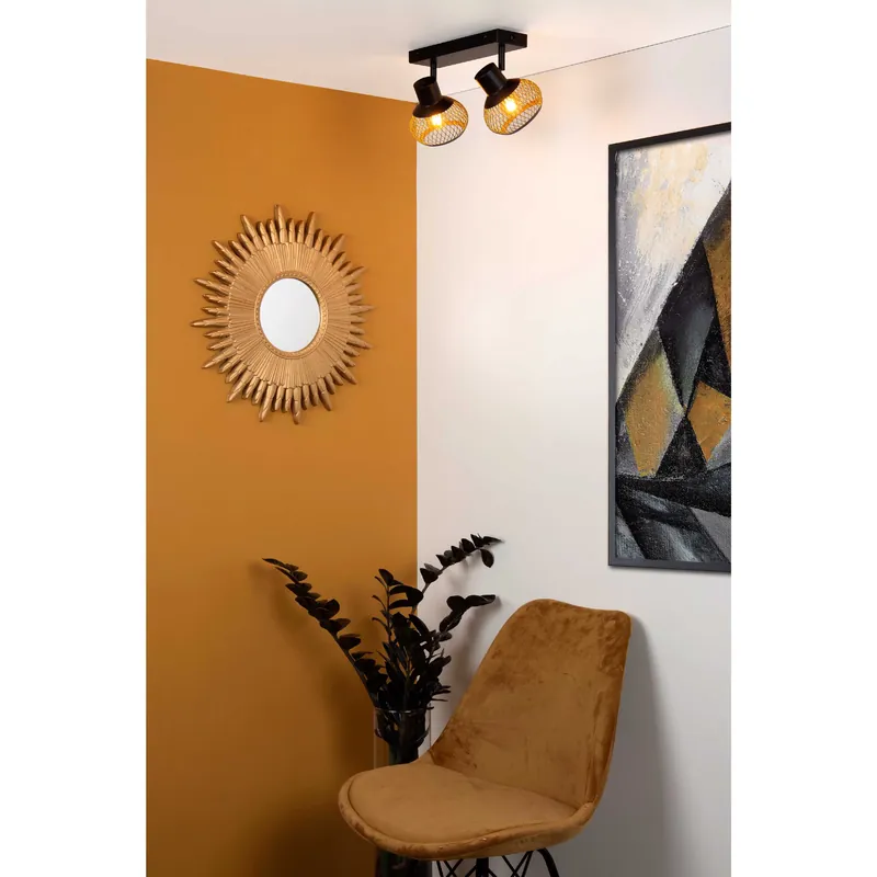 Nuova Collezione Faretto con struttura in metallo e doppio diffusore orientabile a rete - 40W - IP20