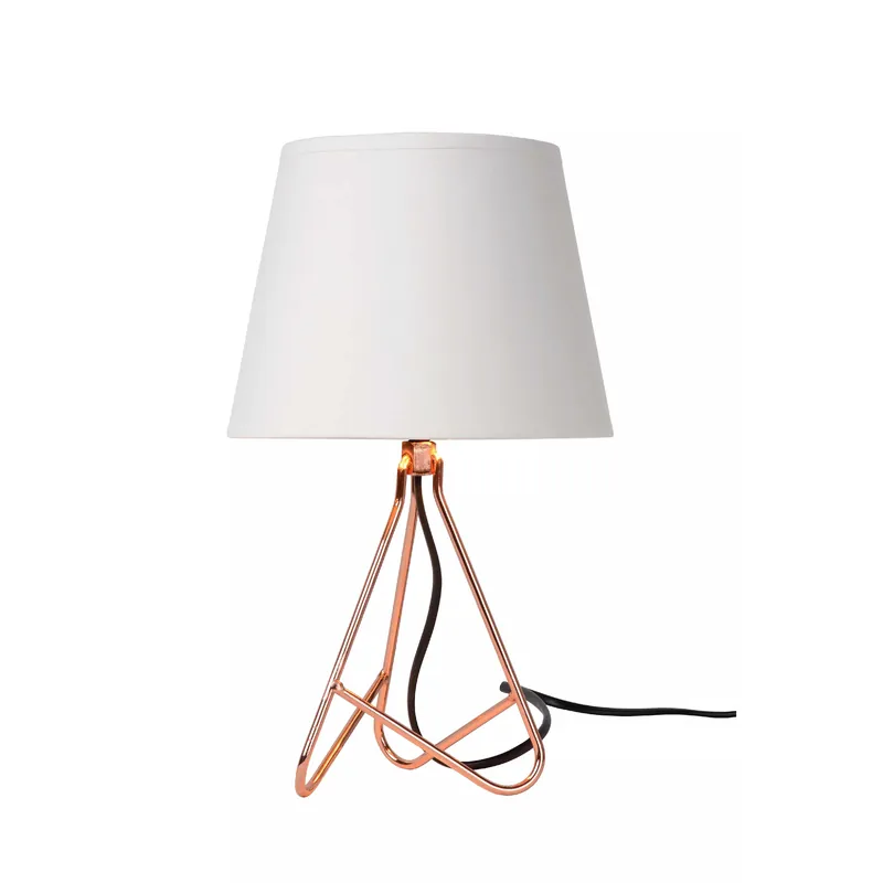 Sconto Lampada da tavolo moderna in metallo con diffusore in cotone - 40W - 20
