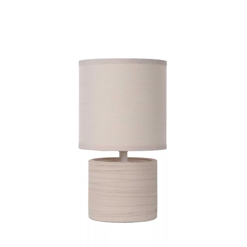Abajour da comodino base in ceramica e diffusore in cotone dal design moderno - 40W - 20 Popolare