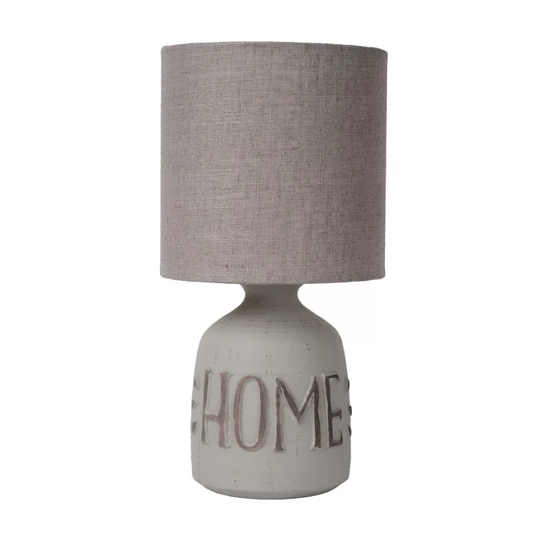 Prezzo Di Fabbrica Lampada da tavolo shabby chick con struttura in ceramica e diffusore in cotone - 40W - 20