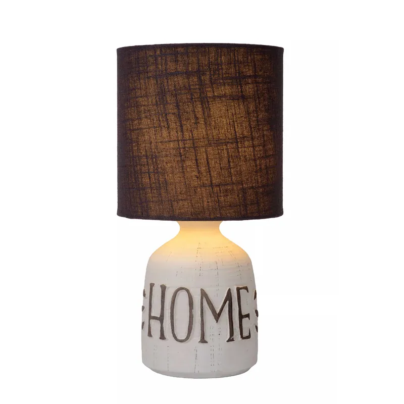 Lampada da tavolo shabby chick con struttura in ceramica e diffusore in cotone - 40W - 20 A Buon Prezzo