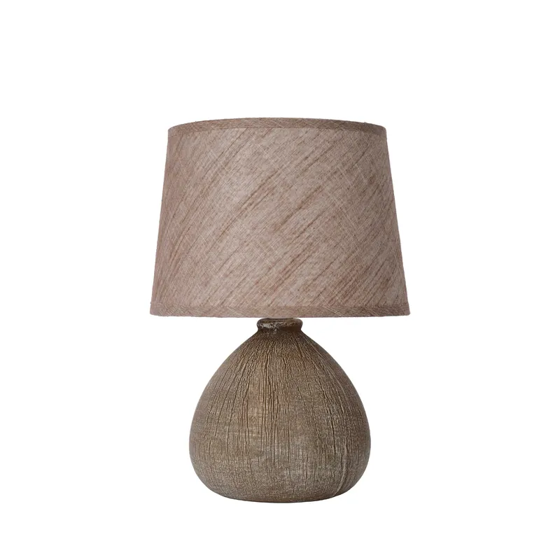 Solo Oggi Lampada da comodino moderna con base in ceramica e paralume in cotone - 40W - 20