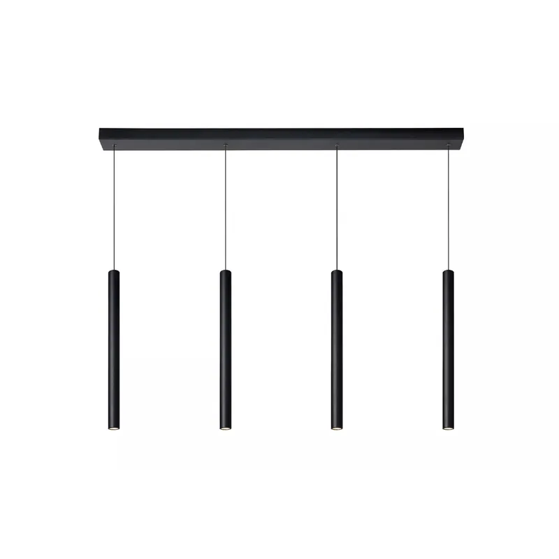 Lampada a sospensione moderna in metallo e 4 diffusori lineari a LED dimmerabile - 4W - Lumen 100 x4 - 3000k Luce Calda - 20 Popolare