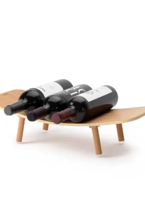 Miglior Prezzo Porta bottiglie da tavolo in legno dal design moderno ed elegante "Vinola"