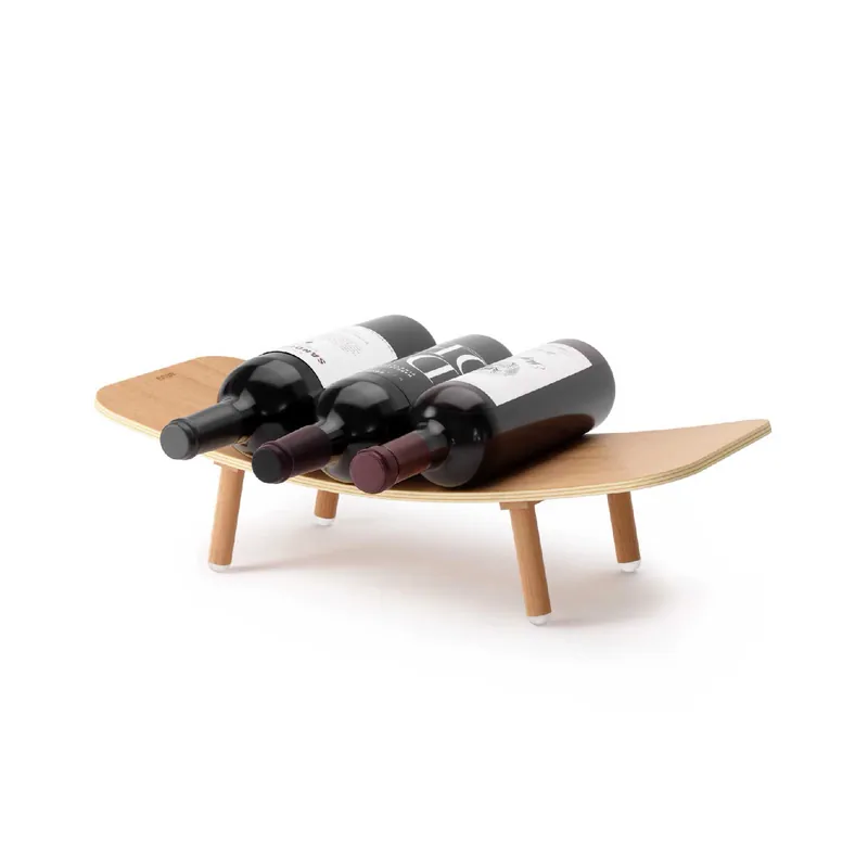 Miglior Prezzo Porta bottiglie da tavolo in legno dal design moderno ed elegante "Vinola"