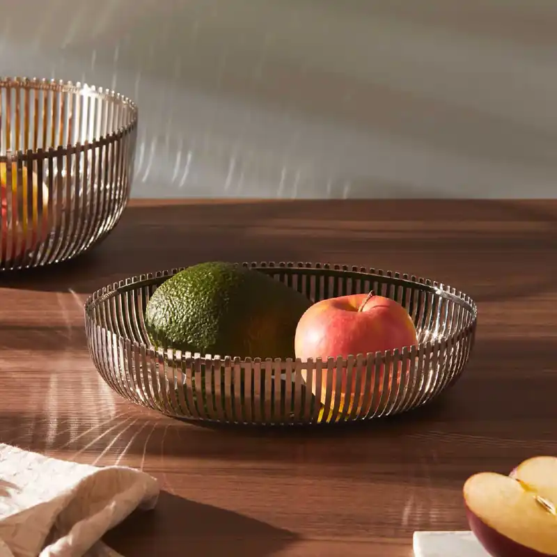 Cestino ovale in acciaio inossidabile lucido dal design elegante Professionale