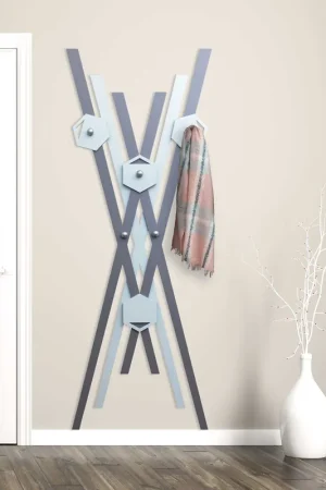Must-Have Appendiabiti da parete con struttura in legno dal design moderno ed elegante