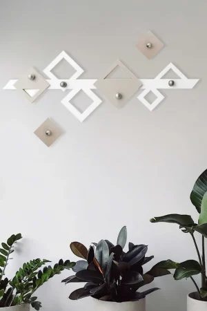 Compra Online Appendiabiti da parete con struttura in legno dal design moderno ed elegante