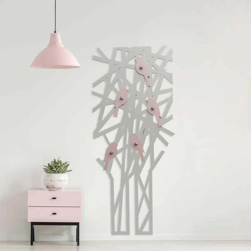 Di Tendenza Appendiabiti da parete con struttura in legno dal design moderno
