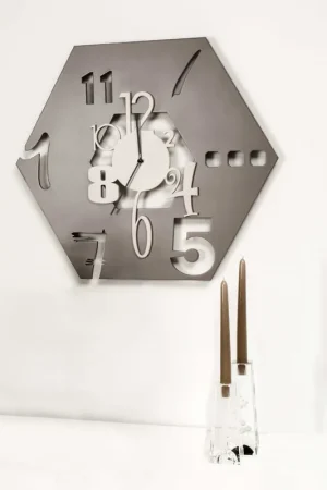 Miglior Prezzo Orologio da parete in legno a forma di esagono dal design moderno