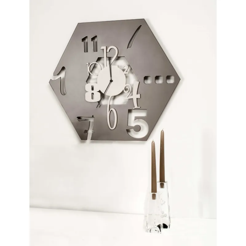 Miglior Prezzo Orologio da parete in legno a forma di esagono dal design moderno